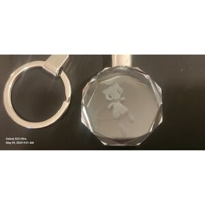 🏷3 For$25 Pokemon Mew Crystal Keychain LED Light Up Keyring Anime Manga Gift